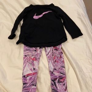 Nike leggings and shirt set size 18 months